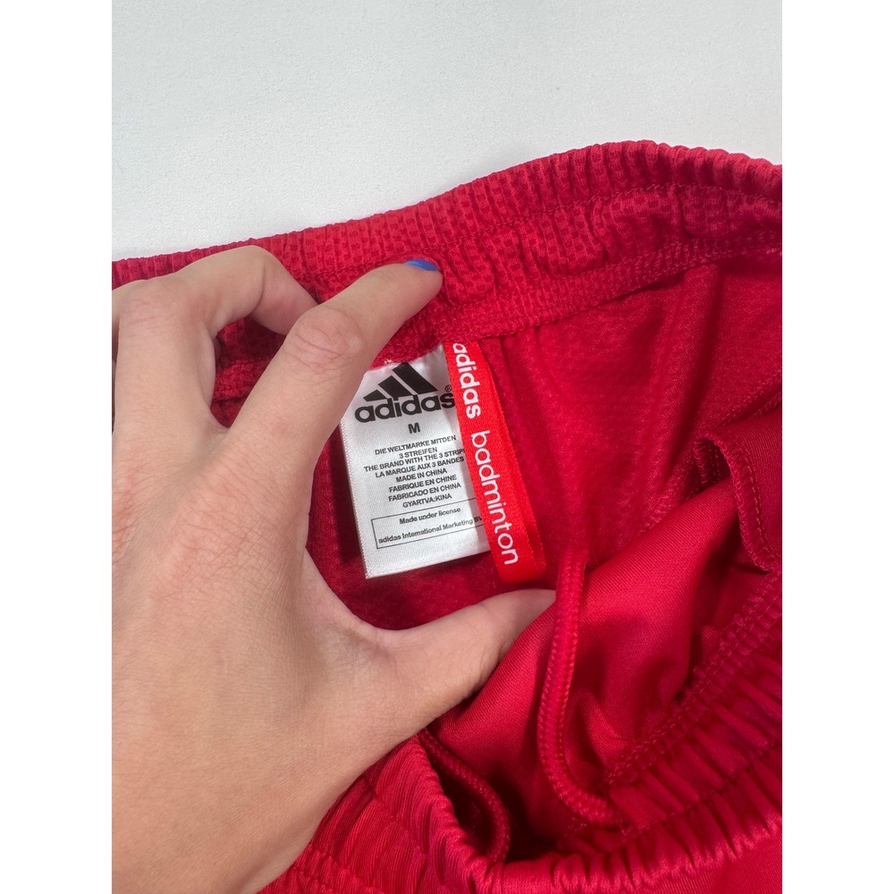 Adidas Badminton Pants Climacool Red Stripe M Athletic Gym Tracksuit Streatwear - Picture 4 of 11